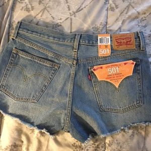 High waisted jean shorts